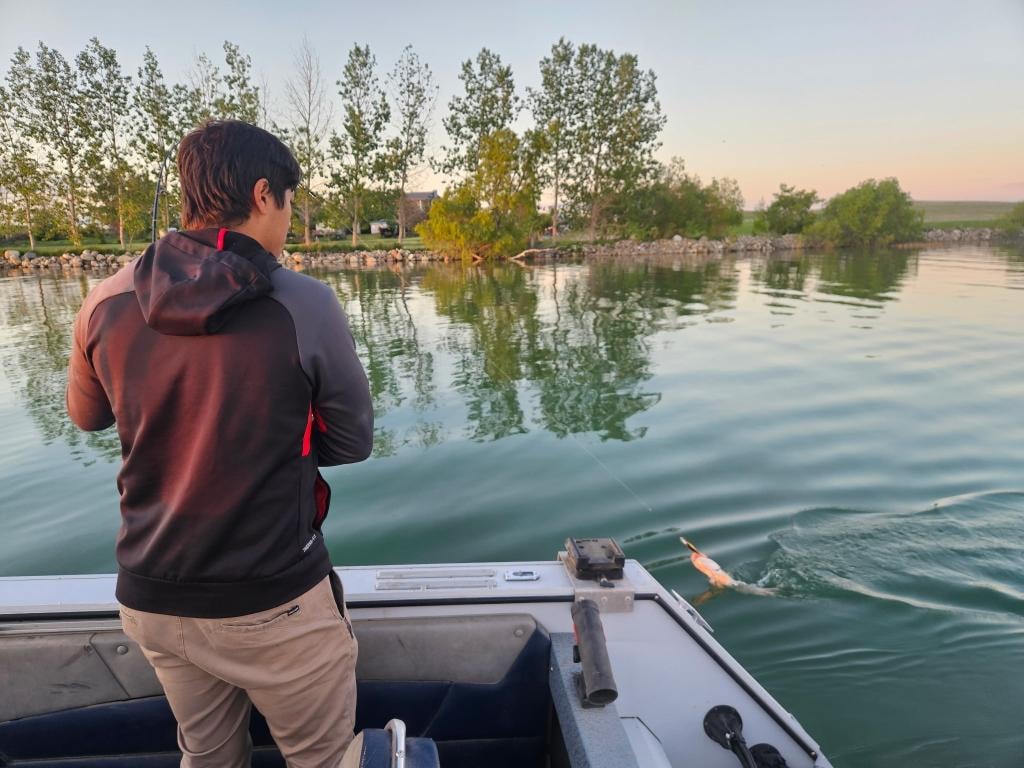 Five hour guided lake fishing trip on Lake McGregor Alberta